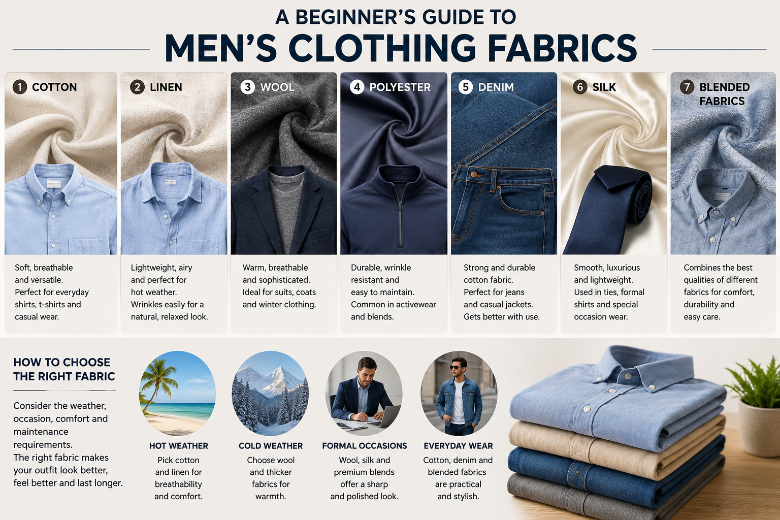 A Beginner’s Guide to Men’s Clothing Fabrics