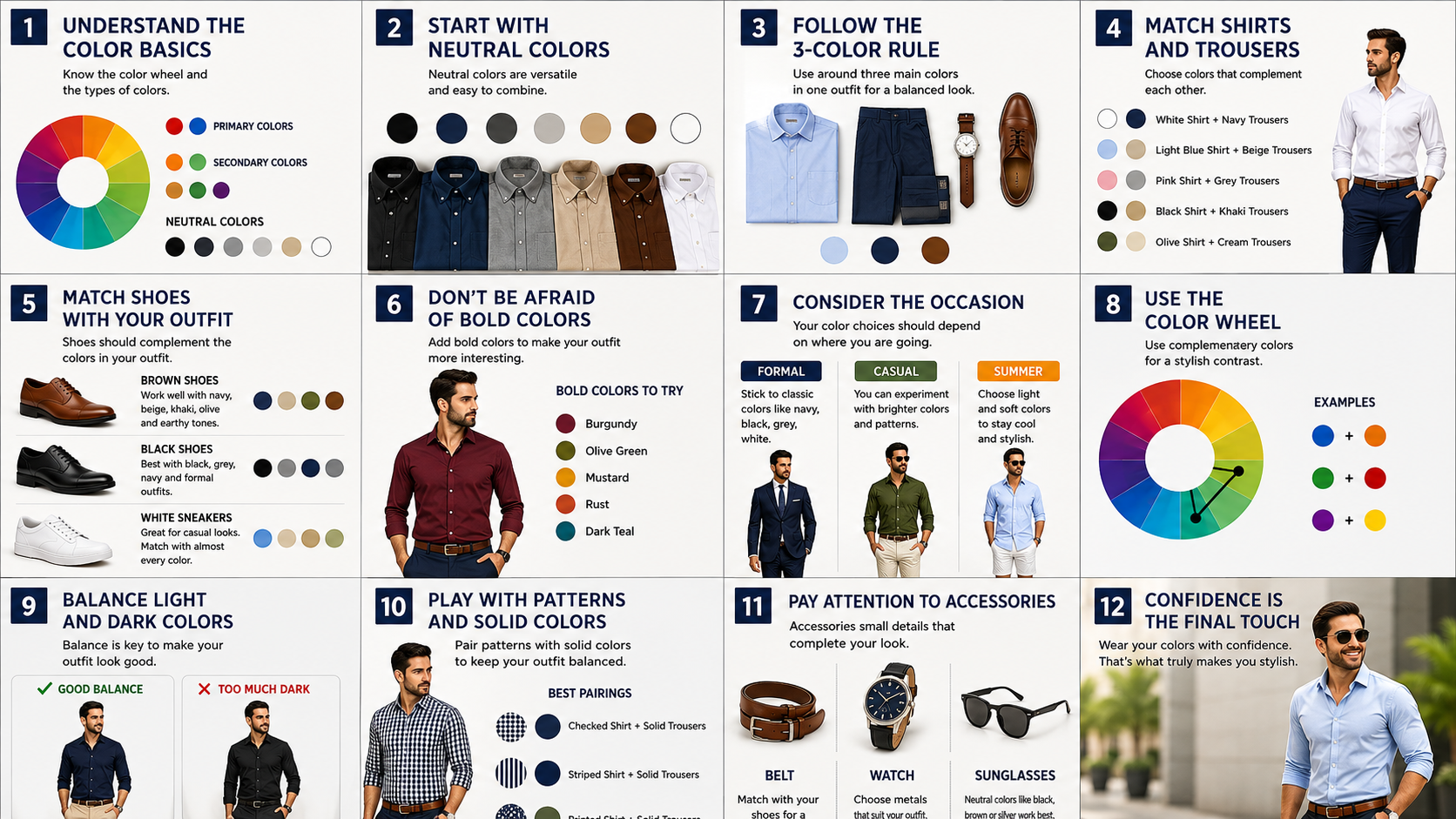 How to Match Colors in Men’s Outfits